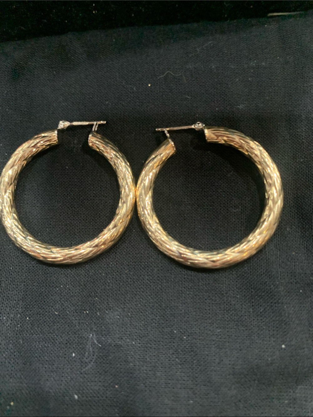 Gold Braided Hoop Earrings - Women Jewelry